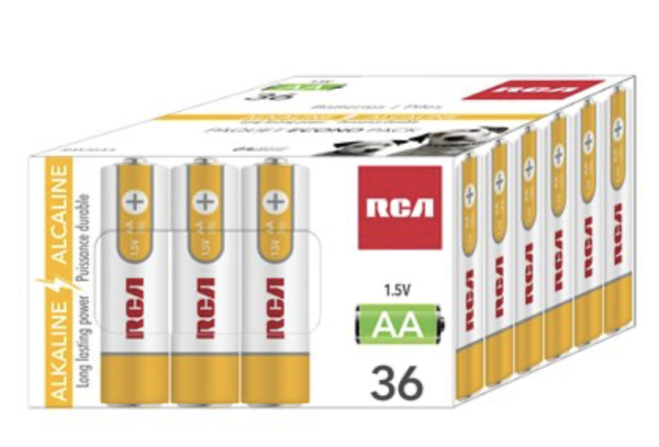 RCA Alkaline “AA” Batteries ~ 36/pack